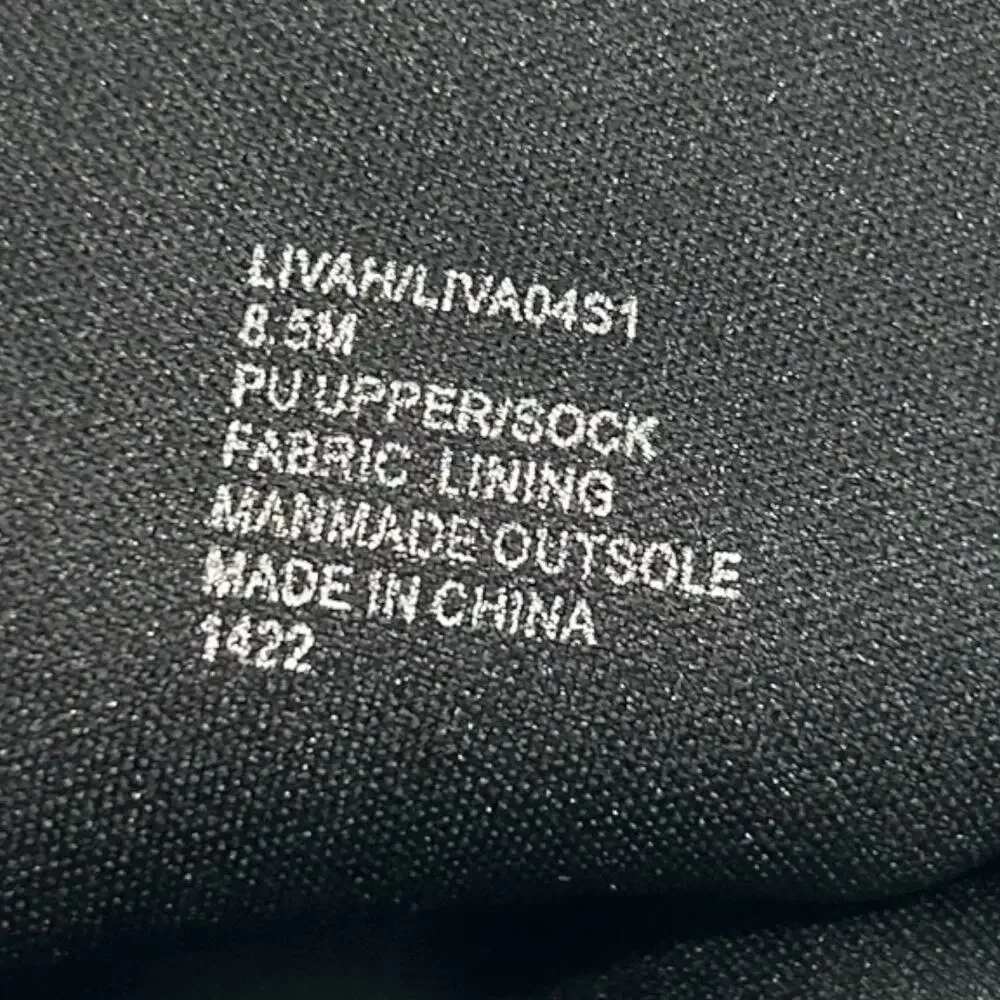 Steve Madden Sz 8.5 M Livah Women's Boots Knee High Square Toe Black Block Heel - Picture 9 of 9